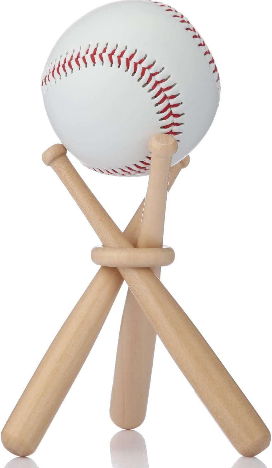 NexAthlet Wooden Baseball Display Stand — Tabletop Holder for Signed Baseballs, Game Balls & Sports Memorabilia