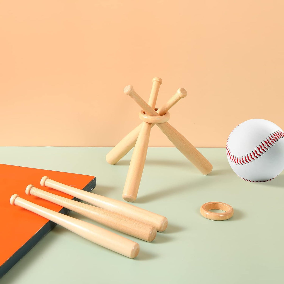 NexAthlet Wooden Baseball Display Stand — Tabletop Holder for Signed Baseballs, Game Balls & Sports Memorabilia